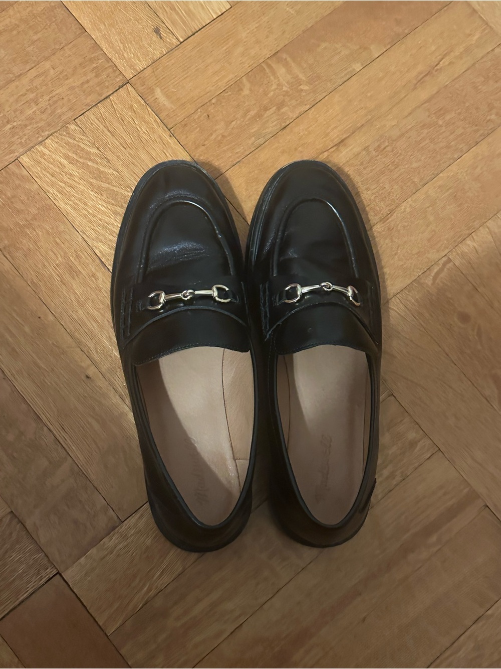 Madewell Black Leather Vernon Bit Loafers